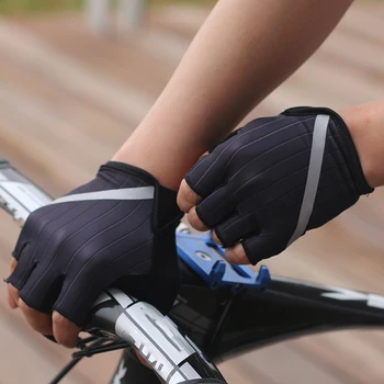 Nye Cykling Handsker Halv Finger Gel Sports Racing Cykel Vanter Kvinder Mænd Sommer Road Bike Anti-Slip Udendørs Handsker Hvid XL