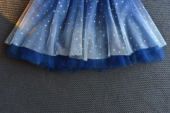 2020 Girls Fashion Prinsesse Kjole stjernehimmel Dress Blue Star børnetøj Kids Kjoler For Piger