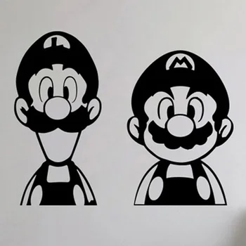 Super Mario og Luigi wall stickers vægmaleri for børn - Vinyl Væg Decal Sticker Super Mario