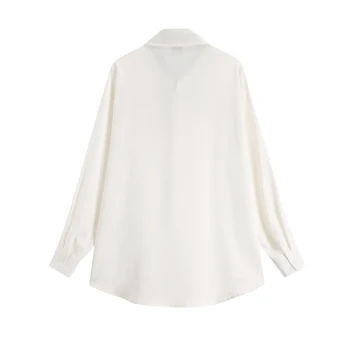 Dame toppe og bluser med lange ærmer bue krave kvinder shirts 2020 Efteråret koreansk mode Elegant Casual Hvid Kontor Damer Top