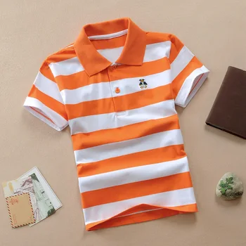 Mode Striber Baby Boy Polo Shirt 2-15 År Teenagere Sommer Børnetøj Til Børn Toppe, Korte Ærmer Shirts