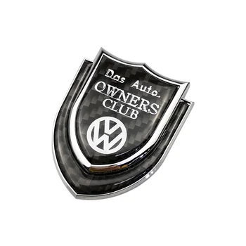 3D Metal Auto Side Badge Mærkat for VW Passat Polo Tiguan Golf Santana Scirocco Touran Magotan Bageste Bagagerummet Shield Emblem Styling