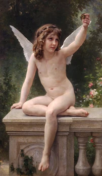 Ingen ramme klassisk religiøs figur nude engle lærred kunst udskriver oplag af olie maleri, der er trykt på lærred væg udsmykning billeder