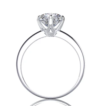 Ægte 925 Sterling Sølv Simulere Moissanite Zircon Ringe til Kvinder, Bryllup, Engagement Ring Valentine ' s Gave Drop Shipping