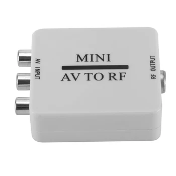 AV For RF Video Converter Holdbar Praktisk Multi-funktionelle Klassiske HD Video Adapter Støtte RF 67.25/61.25 MHz Forstærker