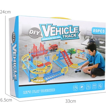 Diy Railway Toy Bil Track Racing Track Toy Sæt Uddannelsesmæssige Bøje Fleksibel Race Track Bil Legetøj til Børn, Drenge, Kids Gave