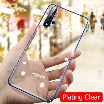 For Huawei Honor 20 Pro Tilfælde 3D Laser Plating Luksus TPU Bløde Clear Cover Til Huawei Honor 20 Lite 20s Krystal klare Telefon Sag