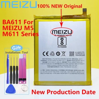 NYE Originale MEIZU BA611 Batteri Til Meizu M5 /M611H/M611 Serie Mobiltelefon +Tracking Nummer