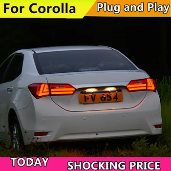Doxa Bil Styling Til Toyota Corolla Altis Bageste Lampe for-2017 LED Carolla baglygte KØRELYS+Bremser+Park+Signal+baklys