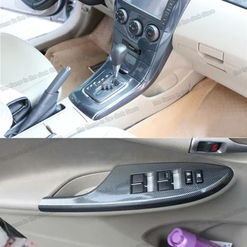 Lsrtw2017 Carbon Fiber Bil Gear Dashboard Aircondition Vent Trimmer til Toyota Corolla 2007 2008 2009 2010 2011 2012 2013 E140