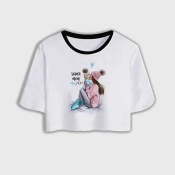 CZCCWD Ropa Mujer Verano 2019 Summer Harajuku Kawaii Tshirt Kvinder Super Mom Fritids-Mode Afgrøde Top T-Shirt Camisas Mujer Shirt