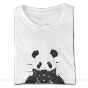 Opr Din Egen T-Shirt Dårlig Panda Foto T-Shirts Brugerdefinerede Bomuld kortærmet Mandlige 6XL i Hvid Skjorte