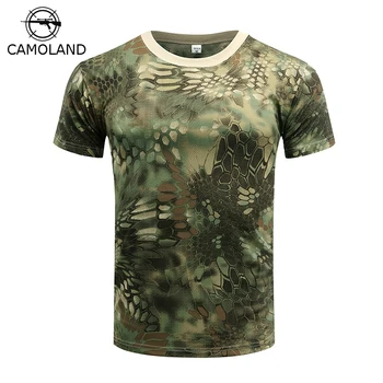 2019 Camouflage T-Shirt Hurtig Tør Åndbare Tights Hærens Taktiske T-shirt Herre-Komprimering T-Shirt Trænings-og Sommer Bodybulding