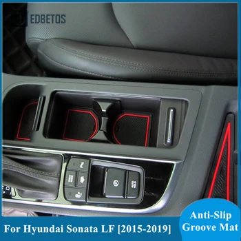 For Hyundai Sonata LF Gate Slot Anti Slip Mat Anti-Slip Døren Groove Pad boligindretning Car-Styling Acccessories-2019