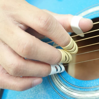 4stk/set ALaska Pik Finger Picks Til Akustisk El-Guitar Strenget Instrument L / M