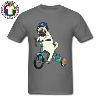 Sjove Hårløse Gravhund Acrobat Pug Biker T-Shirts Cyklus, T-Shirts Mode Print Tegnefilm Toppe T-Shirt I Ren Bomuld Slim Fit T-Shirts