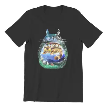 En Nat Sjov Med Din Nye Nabo Klud Cotton Crewneck T-Shirt Totoro Animerede Fantasi-Film Korte Ærmer Til Mænd Streetwear