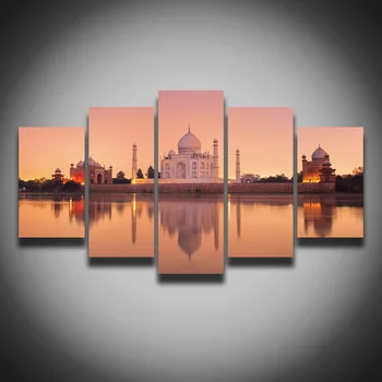 2016 Salg Cuadros Høj Kvalitet ! Taj Mahal Billede, Maleri På Lærred Bybilledet Bygning Til Væg-Værelses Hjem Indretning Print Kunst