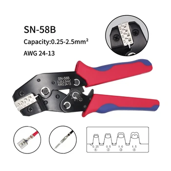 6.3/4.8/2.8 Plug foråret terminal crimptang crimper tang hånd crimper af Dupont-Stik-Wire Kabel-tænger terminal SN-58B