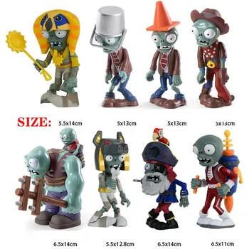 PVZ Planter Vs. Zombier Ti delt Sæt Legetøj til Børn Hårdt Gummi Zombier Jul Og Fødselsdag Gave Legetøj Drenge Som Legetøj