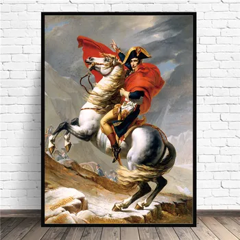 Franske Jacques-Louis David Napoleon Lærred Print Kunst Væg Billeder Plakat Lærred Oplag Malerier Hjem Dekoration