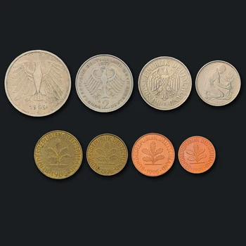 Forbundsrepublikken Tyskland til 8 Mønter Oprindelige Ægte Ægte Mønt Europæiske Collectible Gave UNC