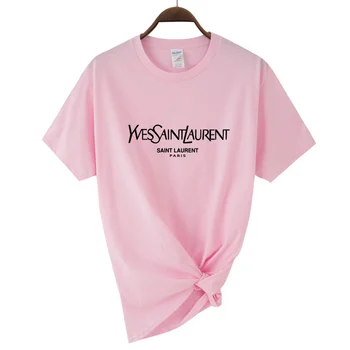 2020 Tees Kvinder T-Shirt med Print T-shirt Afslappet Hvid Sort Pink kortærmet Bomulds-Toppe om Sommeren Mærke søster tøj