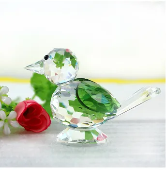 4Color Crystal Magpie Fugl Dekorationsgenstande Glas Brevpresser Feng Shui Dyr, Figurer Bryllup Hjem fødselsdagsfest Indretning, Gaver, Kunsthåndværk
