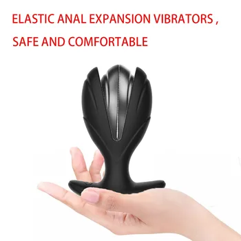 Anal Plug Udvidelse Elektrisk Stød Puls Vibrator Prostata Massager Voksen Sex Legetøj Til Mænd Remote Contro Silikone Genopladelige