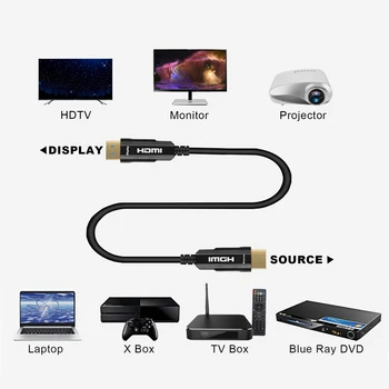 HDMI fiberoptiske kabel optisk hdmi-2.0 4K-60HZ HDR 20m 30m 50m til HD-TV-Boksen HD-signal Konvertering kabel-Projektor Vise PS4