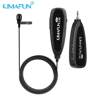 KIMAFUN 2,4 G Wireless Mini Lavalier Mikrofon Revers Mic Auto Parret Tie Klip Mikrofon til Optagelse,Vokal Voice Over,YouTube