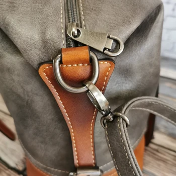IMYOK Vintage Handbag New 2020 Leather Bags for Women Lady's Travel Totes Hand Bag Large Capacity Shoulder Designer Bolsa Femini