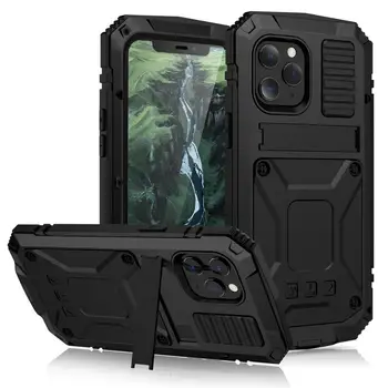 Heavy Duty Beskyttelse Phone Case For Iphone 12 Pro Max antal stødsikker Vandtæt Støvede-Bevis Fuld Dækning For 11 pro med Stander