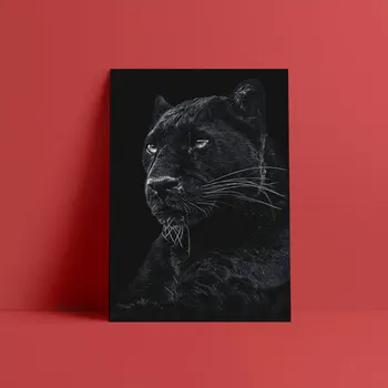 Wild Black cool design panther Plakat Lærred Væg Kunst, Dekoration prints for levende Barn Børn værelses Hjem soveværelse indretning maleri