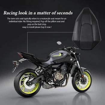 For Yamaha FZ07 MT07 FZ-07 MT-07 2013 2016 2017 Pillion Bageste Solo Sæde Cover Cowl Motorcykel, ABS betrækket Fairing OS