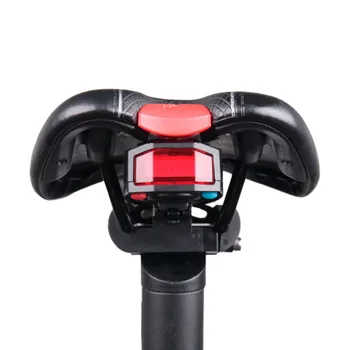 Cykel baglygter Cykel baglygte Auto Fjernbetjening tyverialarm Bremse Sensing Vandtæt LED Opladning lampe