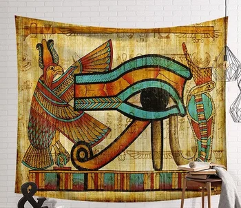 CAMMITEVER Mysterium Vintage Gamle Egypten Palace Konge Dronning Væggen Hænger Dekorativt på Væggen Yoga Måtter Scene Gobelin