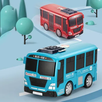 Simulering Rattet Form At Ændre Design Toy Simulering Bus Skolebus Toy Pædagogiske Multifunktionelle Bil-Legetøj Til Børn