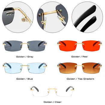 SHAUNA Mode Uindfattede Lille Rektangel Solbriller Kvinder Tendenser Ocean Linse Brille Mænd Nuancer UV400