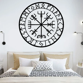 Stjerne-Kompas Wall Sticker Kreative Position Varemærke, Logo Mærkater Retrol Gamle Mærkater Soveværelse, Stue Dekoration I Hjemmet Indretning