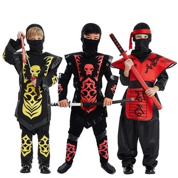 Ninja Kostume Børn Ninjago Kostumer Barn Karneval, Halloween Fancy Dress Up Anime Superhelt Cosplay Ninja Assassin Passer Tøj