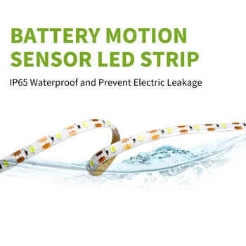 5V LED Strip Lights batteridrevne 1M 2M 3M SMD2835 Led Strip Wireless Sensor Motion Indendørs Vandtæt Nat Lampe Hjem Lihgting