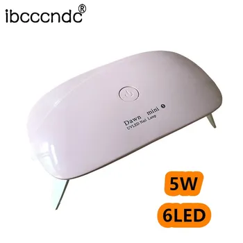 Ibcccndc 5W UV-Lampe 6LED Søm Lamp Mini Auto Manicure Lampe Professionelle USB-Nail Gel Tørretumbler Lampe Bærbare Kabine UV-LED Nail Gel