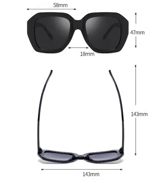 VWKTUUN Solbriller Kvinder Vintage solbriller Til Kvinder Geometriske Gradient Briller UV400 Store Retro Overdimensionerede Briller