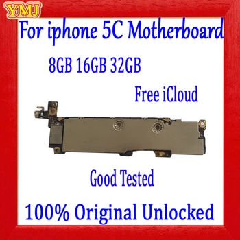 For iPhone-5C Oprindelige Bundkort 8GB 16GB 32GB Bundkort Vigtigste Logik yrelsen GSM-Fabrik iCloud Ulåst Testet Godt arbejdsmiljø