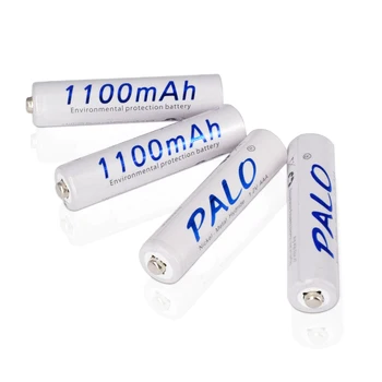 PALO 1,2 v AAA genopladelige batteri 4STK 8STK AAA 1100mAh batteri NI-MH-batteri med kasser til lommelygte og legetøj