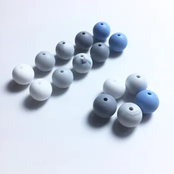 Candy Perler Silikone Runde beads 10mm/12 mm/15 MM Rund Silikone Perler 100pcs/masse baby farver for børn BPA fri Perler