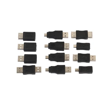12pcs Adaptere Kit 12 i 1 OTG USB2.0 Blanding Indstille F/M Mini-USB-Adapter Converter Mandlige og Kvindelige Mikro-USB til PC