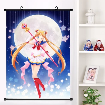 Sailor Moon Anime Chibiusa Luna Mizuno Ami Væggen, Skal Du Rulle Vægmaleri Plakat På Væggen Hænger En Plakat Otaku Home Decor Samling Kunst