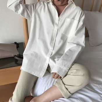 GOPLUS Kvinder Bluser, Skjorte, Vintage Turn-down Krave Lange Ærmer Blusas Mujer De Moda 2021 Blusas Mujer